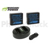 DMW-BLE9 Battery for Panasonic (2 Pack + Dual Charger) - Wasabi Power